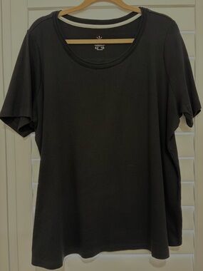 Isaac Mizrahi Pima Cotton Scoop Neck Tee